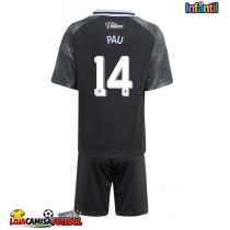 Camisa de Futebol Aston Villa Pau Torres #14 Equipamento Secundário Infantil 2025-26 Manga Curta (+ Calças curtas)